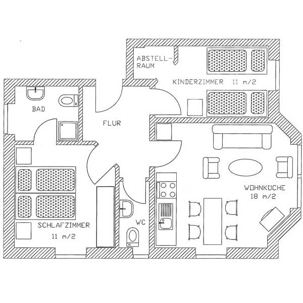 Bild Ferienwohnung Grundriss